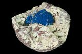 Vibrant Blue Cavansite Cluster on Stilbite - India #168254-1